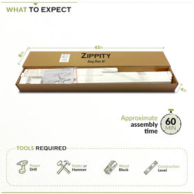 Zippity Ashley no-dig install reduces yard disruption while keeping white vinyl clean.