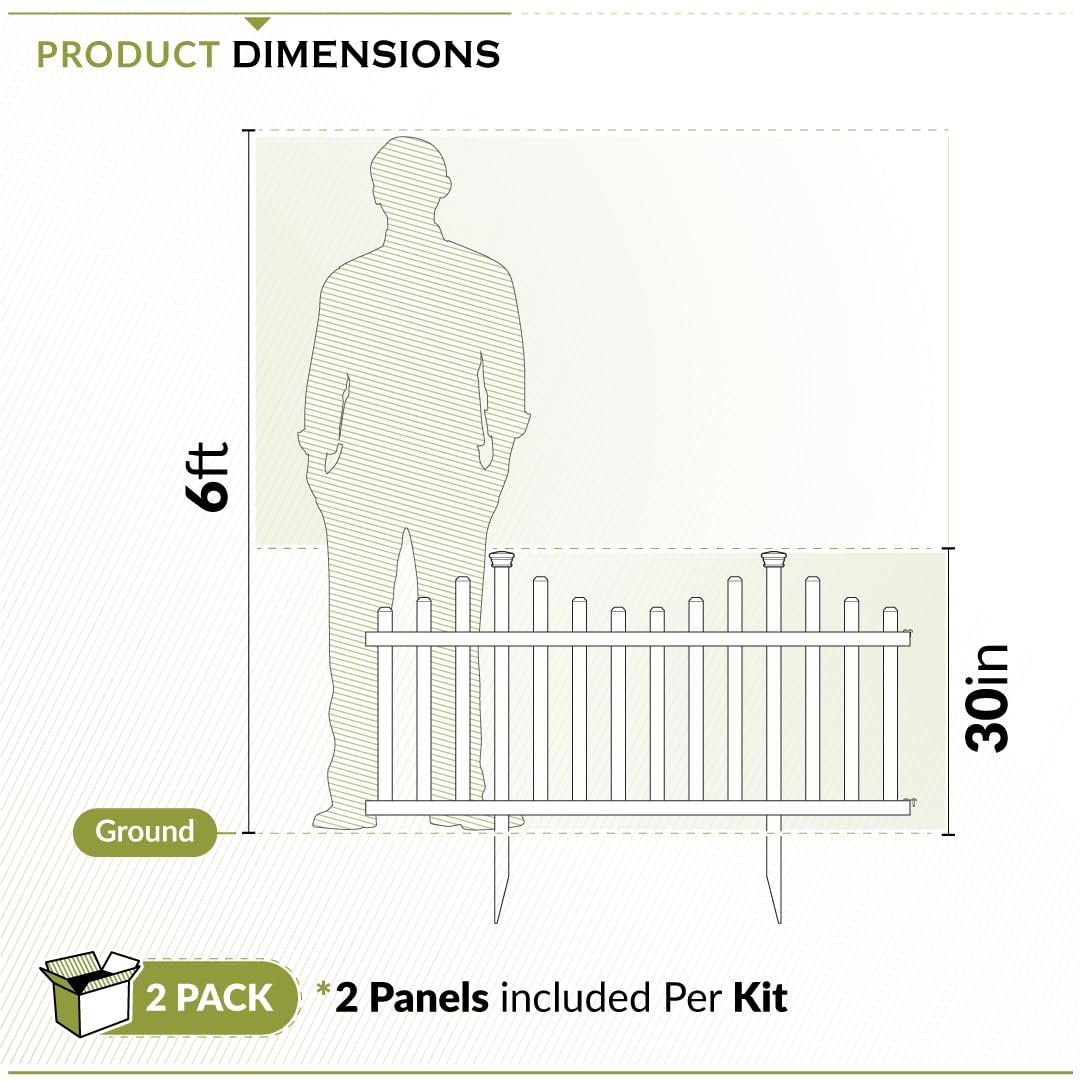 Zippity Madison fence borders garden beds, defining space beautifully