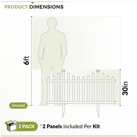 Zippity Madison fence borders garden beds, defining space beautifully