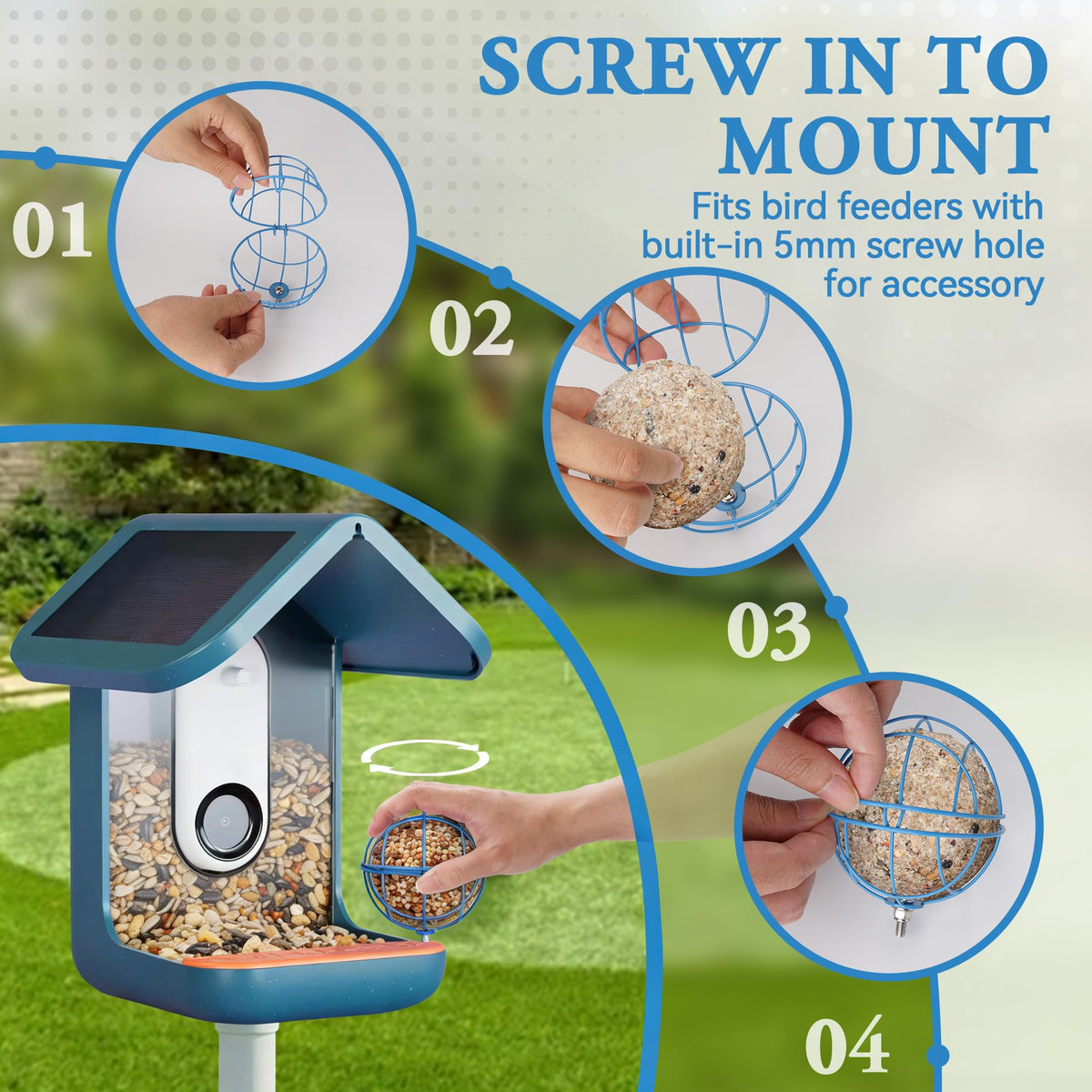 ZIRKOZIR durable metal structure resists squirrel chews during outdoor feeding.