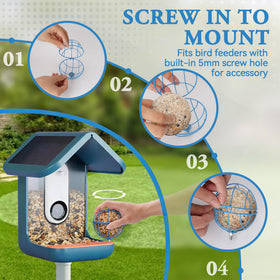 ZIRKOZIR durable metal structure resists squirrel chews during outdoor feeding.