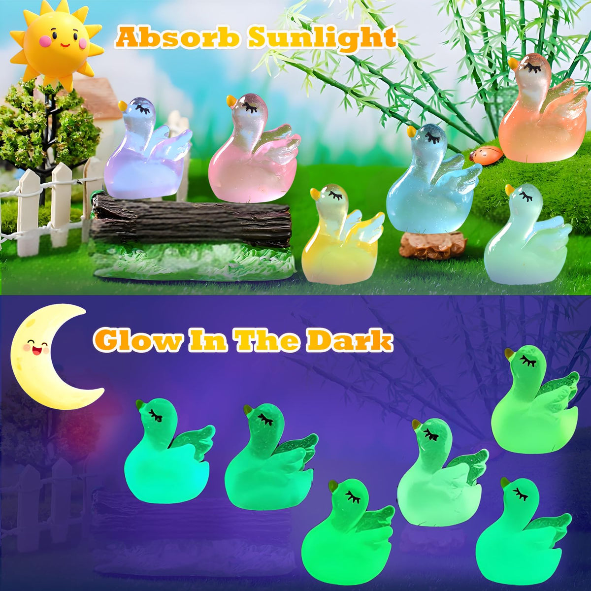 ZITU ISCHYROS resin animals glow to enhance aquarium scenes with soft illumination.