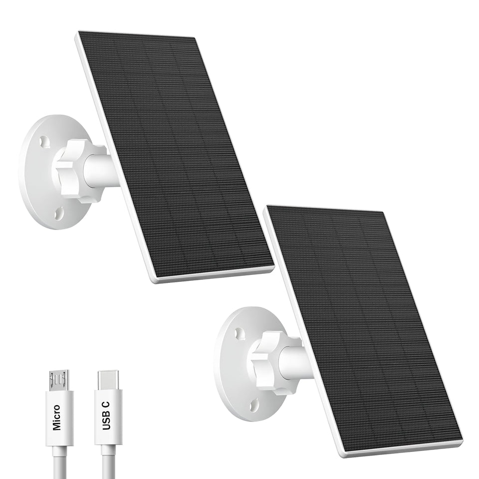 Zivif 2W solar panel powers outdoor cameras in daylight.