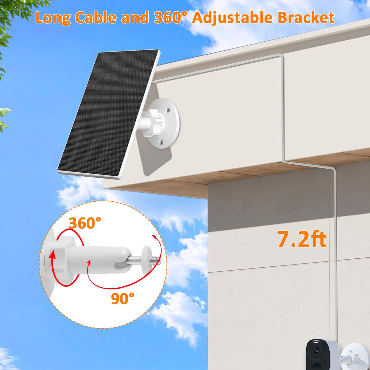Zivif 360-degree wall bracket enables flexible mounting.