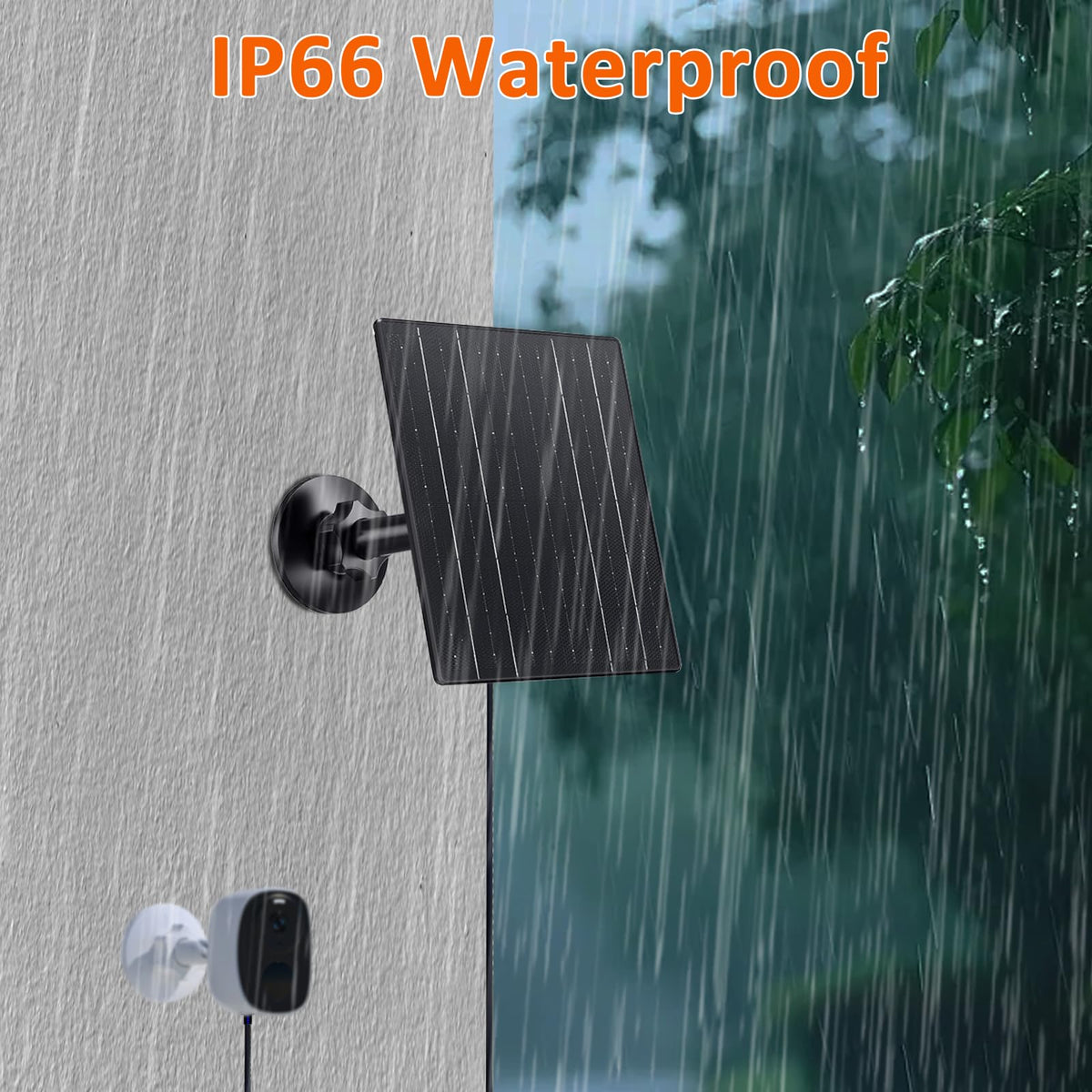 Zivif outdoor installation powering security cameras in any season.