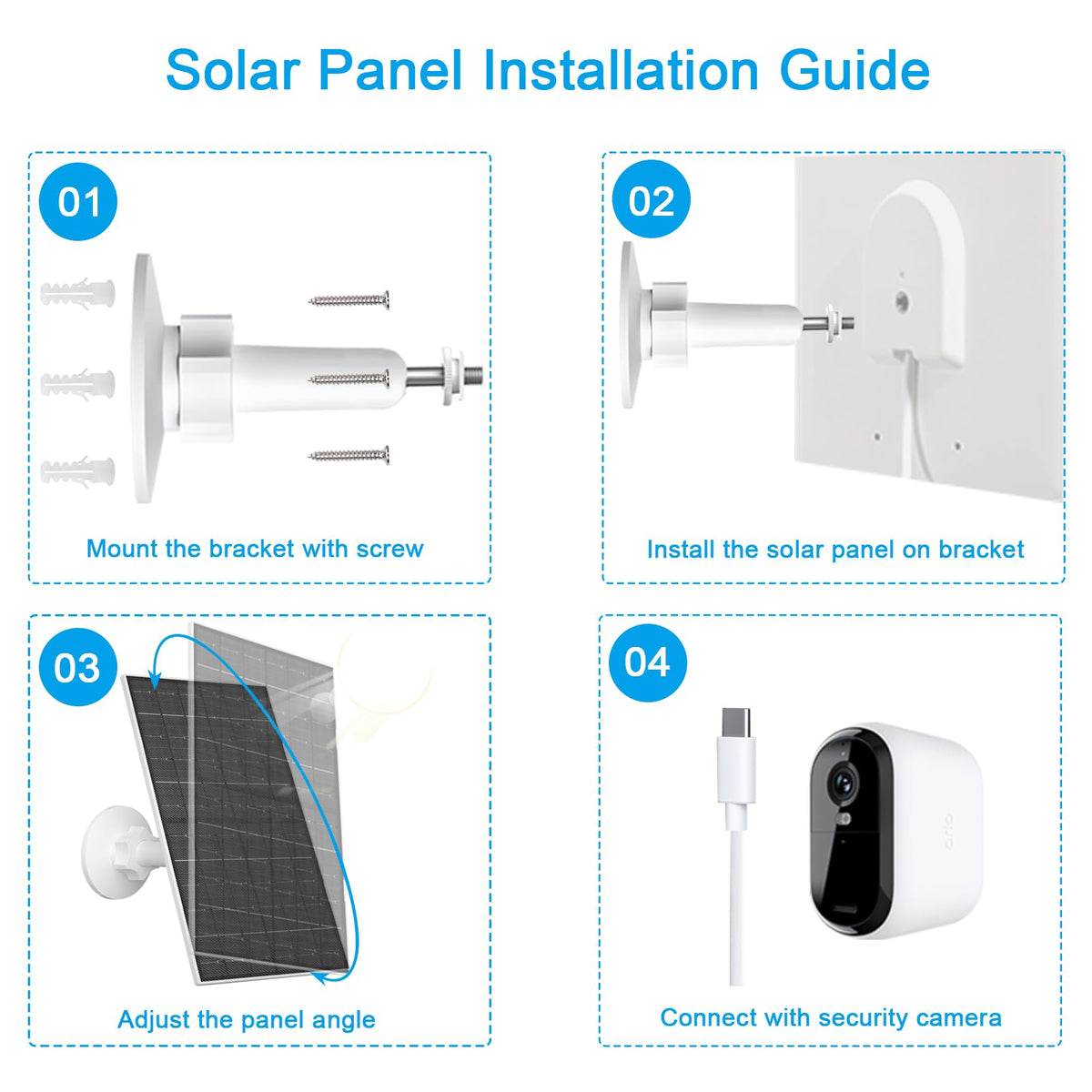 Zivif package includes mounts, screws, cables for quick setup.