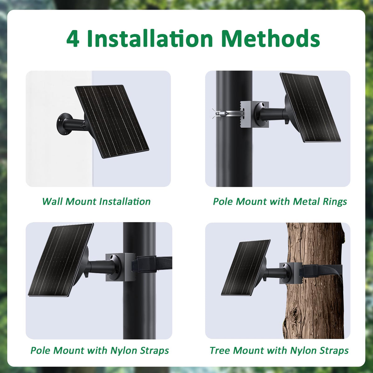 Zivif 360° mount allows easy positioning on trees or posts.