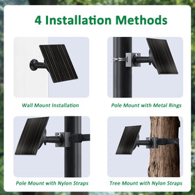 Zivif 360° mount allows easy positioning on trees or posts.