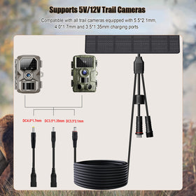 Zivif 5V/12V output option suits varied outdoor cameras.