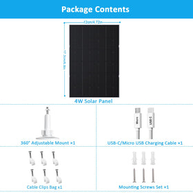 Zivif USB solar panel side view compact profile for discreet mounting