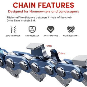 ZIYIZE 3-8 LP pitch chain improves engagement and control.