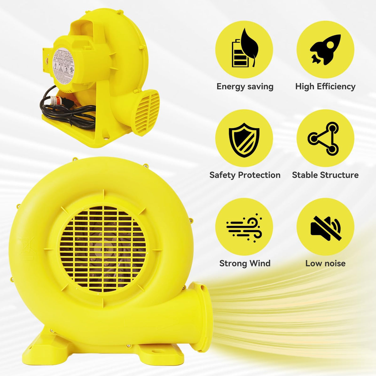 Ziziella Bounce House Blower stable base during outdoor setup