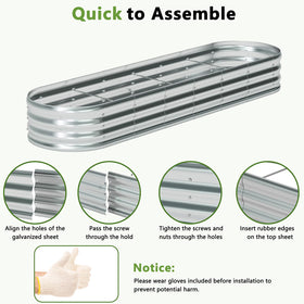 Zizin easy-assembly planter kit with hardware included