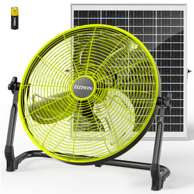 ZIZIWIN 14-inch solar fan in outdoor use offering portable cooling for patios and tents