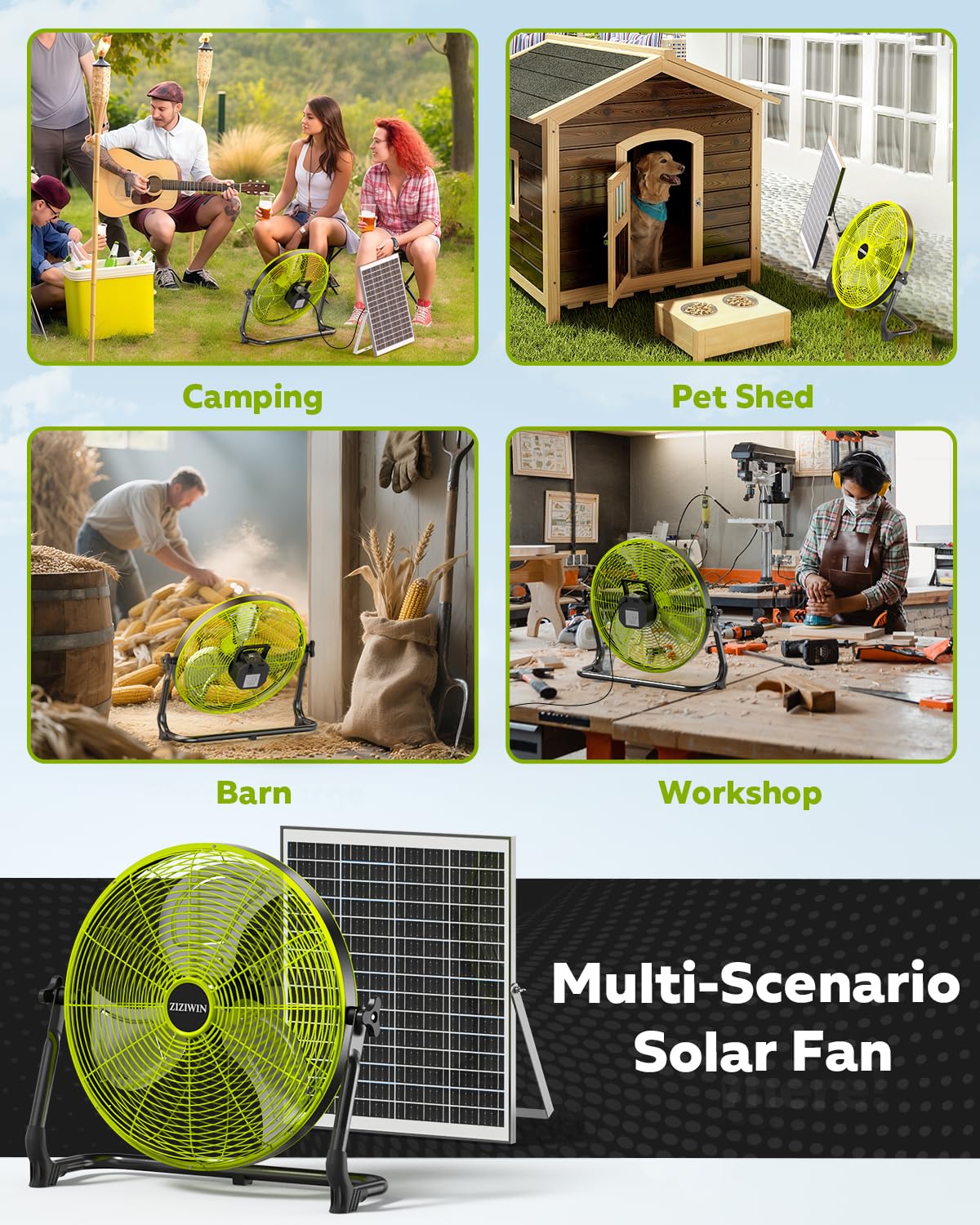 ZIZIWIN durable metal frame withstands outdoor conditions and frequent setup