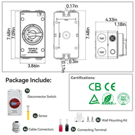 ZJWZJH ready-to-install package for rooftop, RV, and marine solar installations.