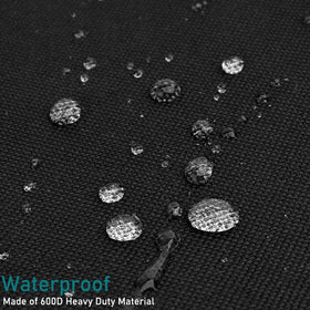 Heavy-duty 600D polyester shield for outdoor use and long-lasting protection.