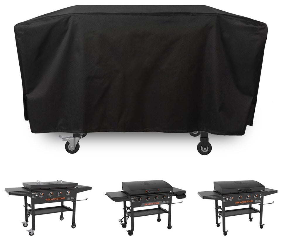 ZJYWSCH griddle cover front view protecting the Blackstone 36-inch grill from rain