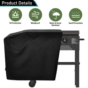 Durable Velcro straps keep the Blackstone cover securely in place during gusts.