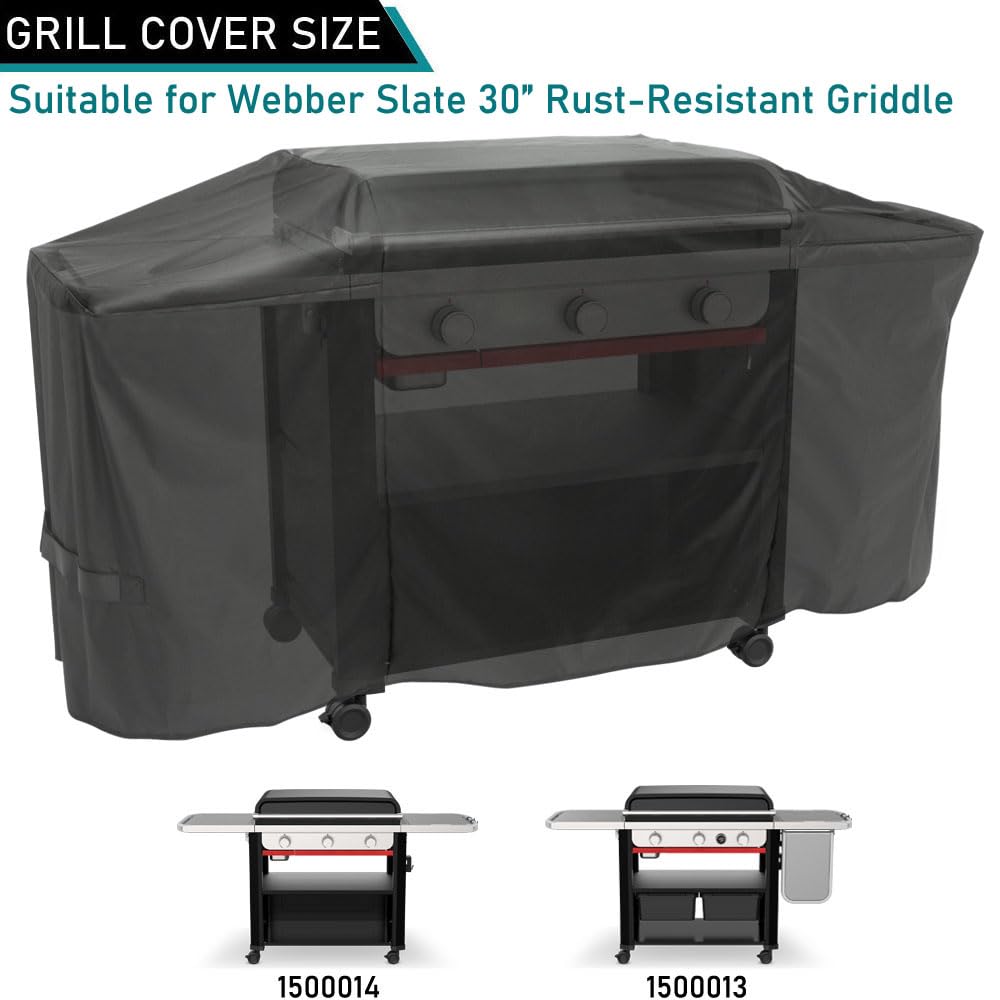 ZJYWSCH Slate 30 griddle cover durable material resists tearing and cold cracking.