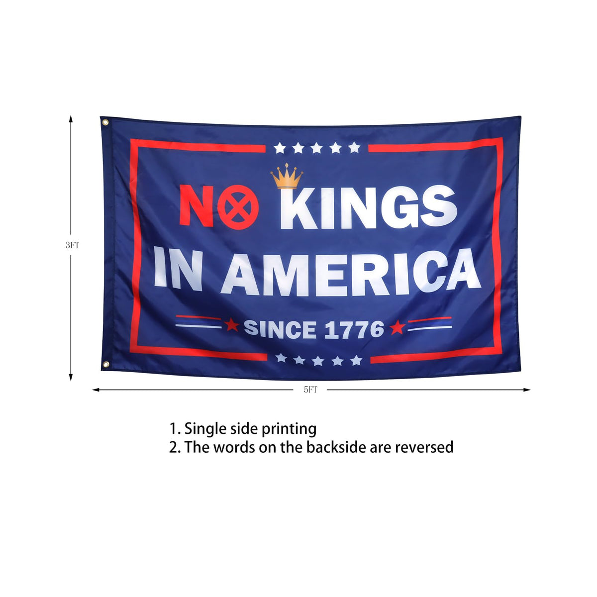 ZKflager Patriotic meme flag for outdoor display with bold humor