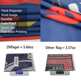 ZKflager Quick drying fade resistant flag for versatile outdoor use