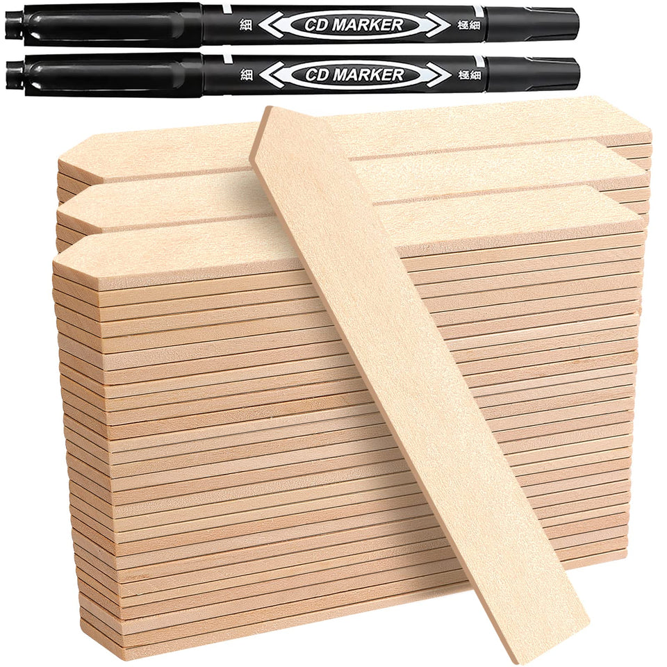 Zkptops wooden plant label 6inch for neat garden organization and easy labeling