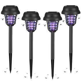 ZLieatmp solar bug zapper front view, ideal for patio perimeter defense.