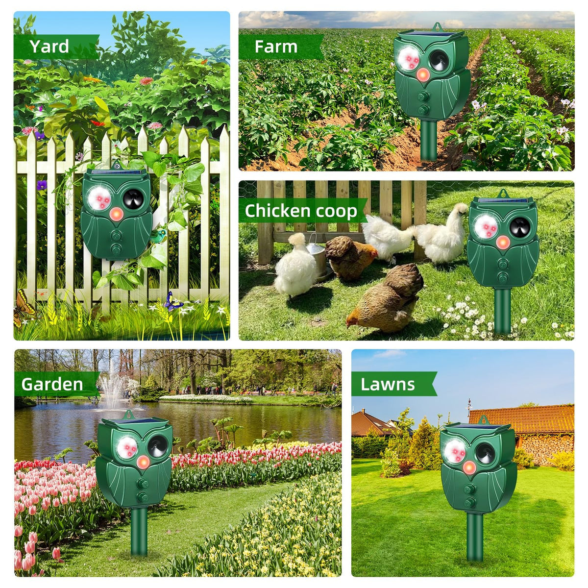 ZLieatmp 2Pack easy installation in garden or coop for deterrence.