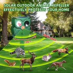 ZLieatmp 2Pack ground stake installation shows quick outdoor setup for yard defense.