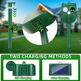 ZLieatmp 2Pack LED flashing deterrent adds nighttime visibility and scare.