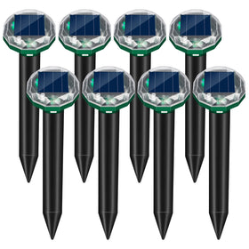 ZLieatmp 8Pack sonic gopher repellent solar powered keeps your lawn pest-free