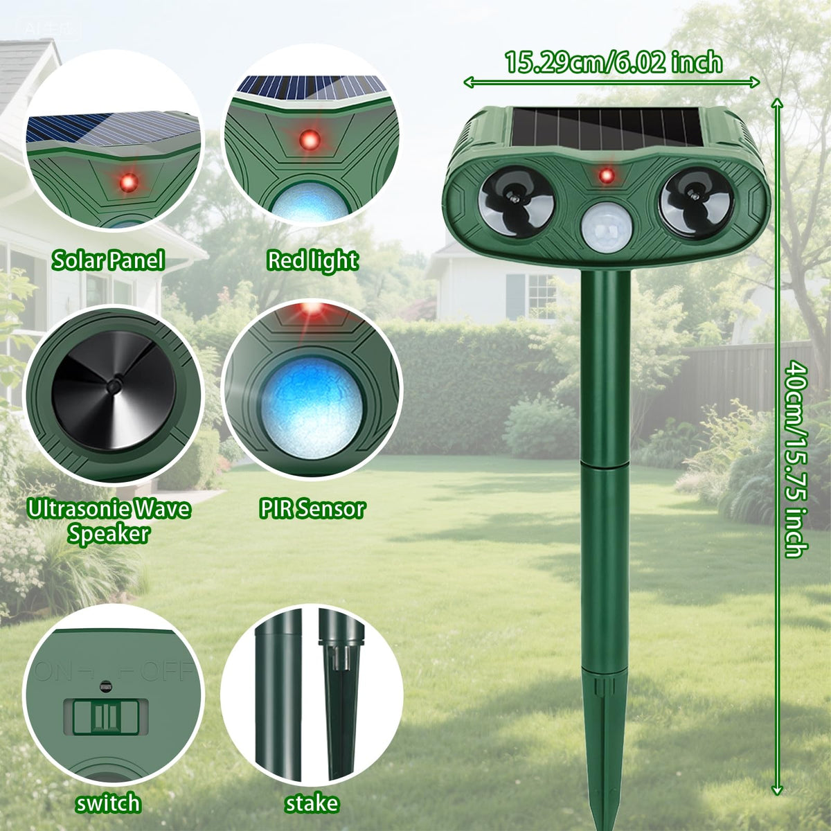 ZLieatmp ABS weatherproof casing withstands rain, snow, and sun for year-round use
