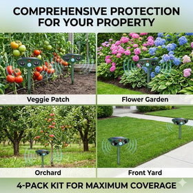 ZLieatmp IP65 weatherproof deer deterrent withstands rain and snow.