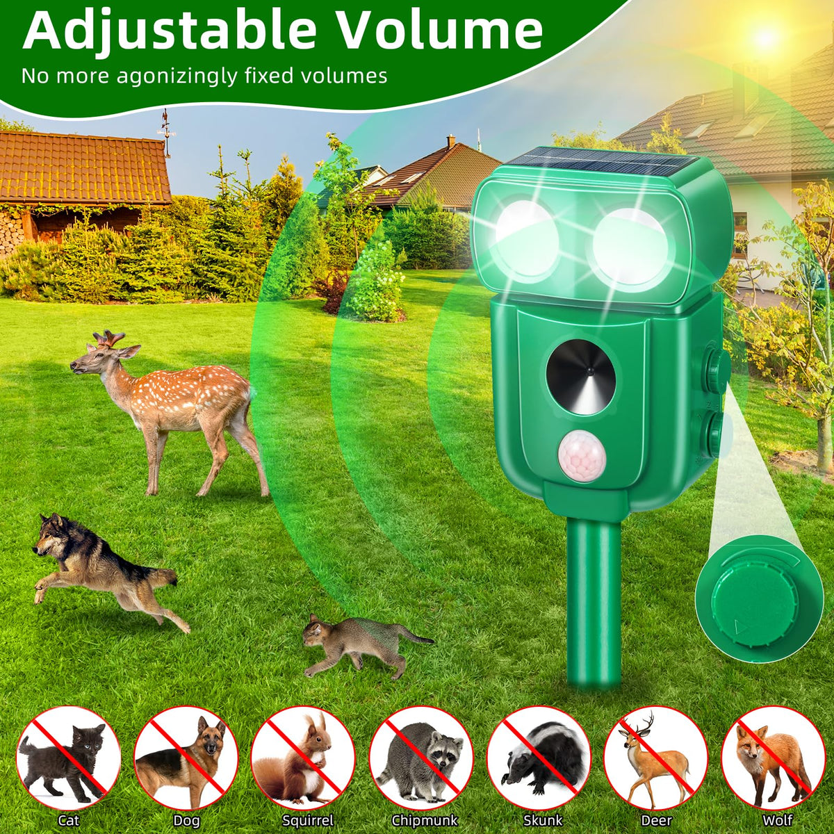 ZLieatmp 40ft motion detection covers garden perimeter.