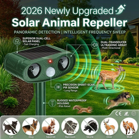 ZLieatmp motion-sensor detection guides quick deterrence of wildlife around gardens