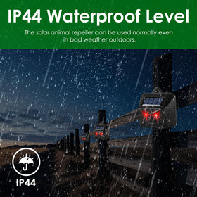 ZLieatmp red LED lights at garden edge provide 360-degree coverage at night