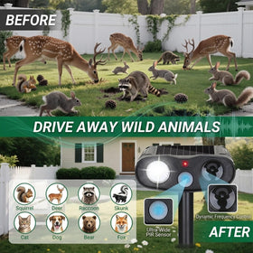 ZLieatmp solar animal repeller four-pack enables protection across multiple zones.