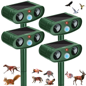 ZLieatmp solar animal repeller panel powering continuous operation in sunlit yards