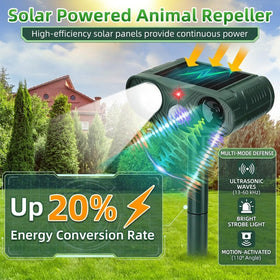 ZLieatmp solar repeller uses PIR motion-sensor to trigger sonic alerts