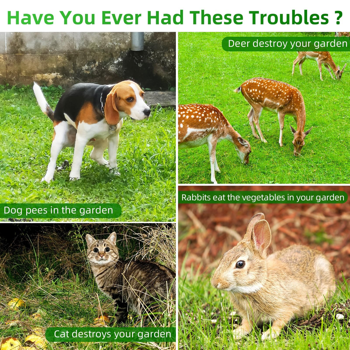 ZLieatmp solar animal repeller side panel highlights rugged outdoor housing for year-round use.