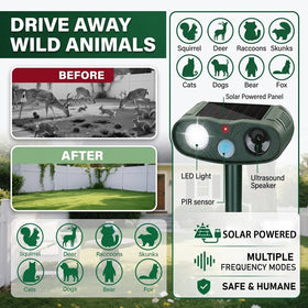 ZLieatmp solar repeller features weatherproof ABS housing for outdoor durability