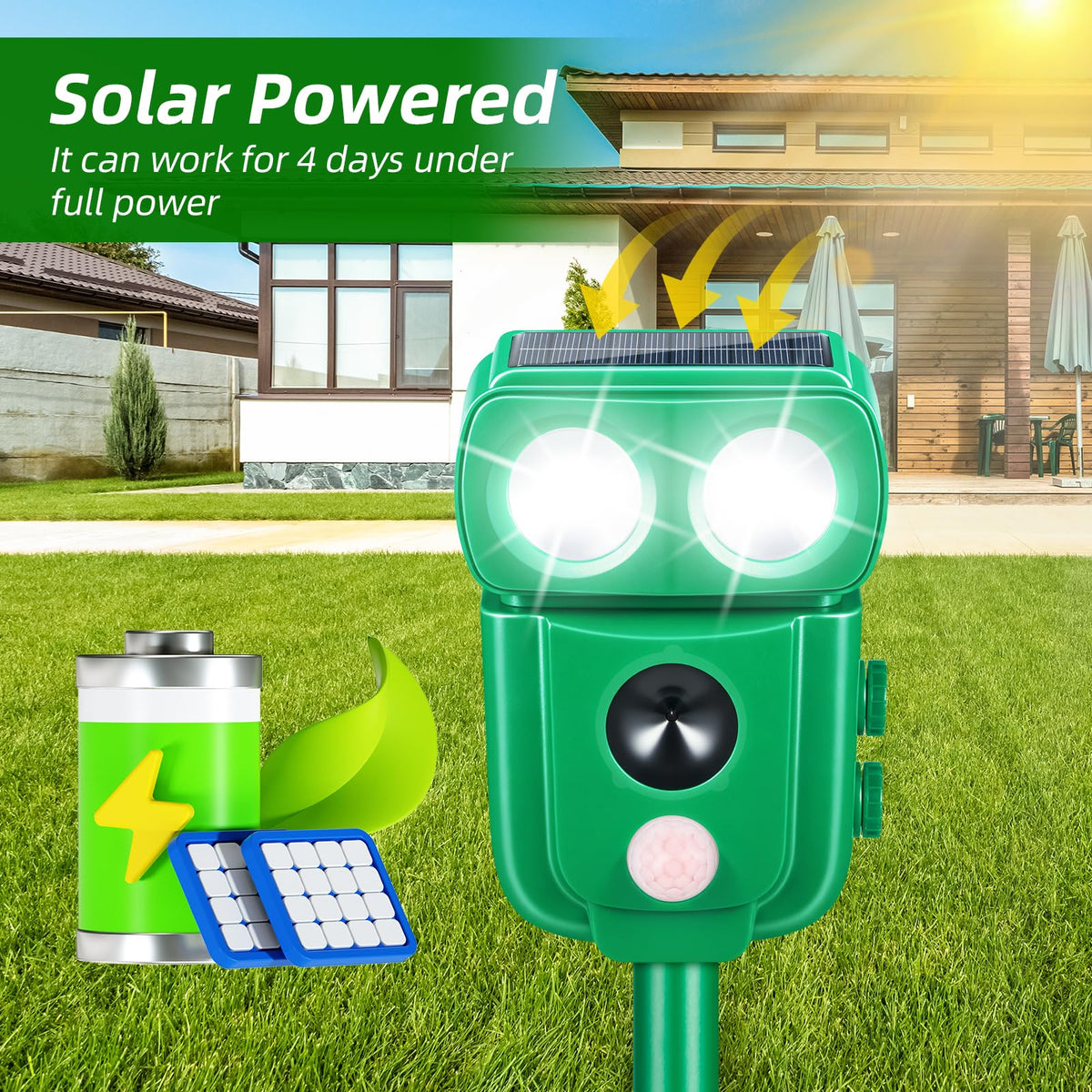 ZLieatmp Solar Panel and LED indicator in use for protection.