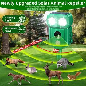 ZLieatmp Sonic Fortress Pro Deer Deterrent with motion-activated LED cue.