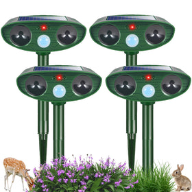 ZLieatmp Sonic Fortress Pro deer deterrent front view protects garden beds.