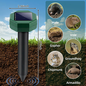 ZLieatmp ultrasonic deterrent gopher outdoor disrupts burrows with humane, silent-to-human signals.