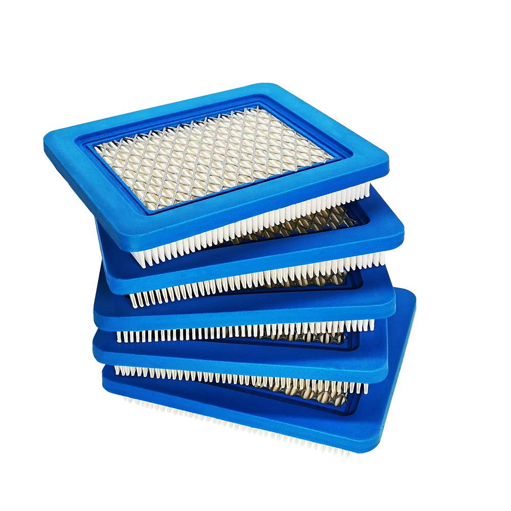 ZLKSKER 5pcs blue air filter pack front view improves engine airflow.