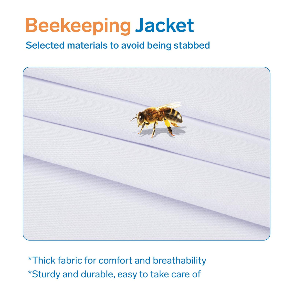 ZMHBKPS Bee Suit front zip design enables easy on/off during hive checks
