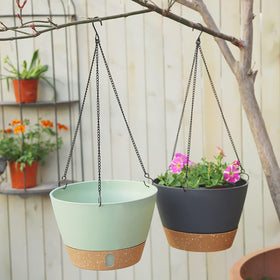 ZMTECH 2-Pack 10-Inch hanging planter boosts greenery on any balcony or room