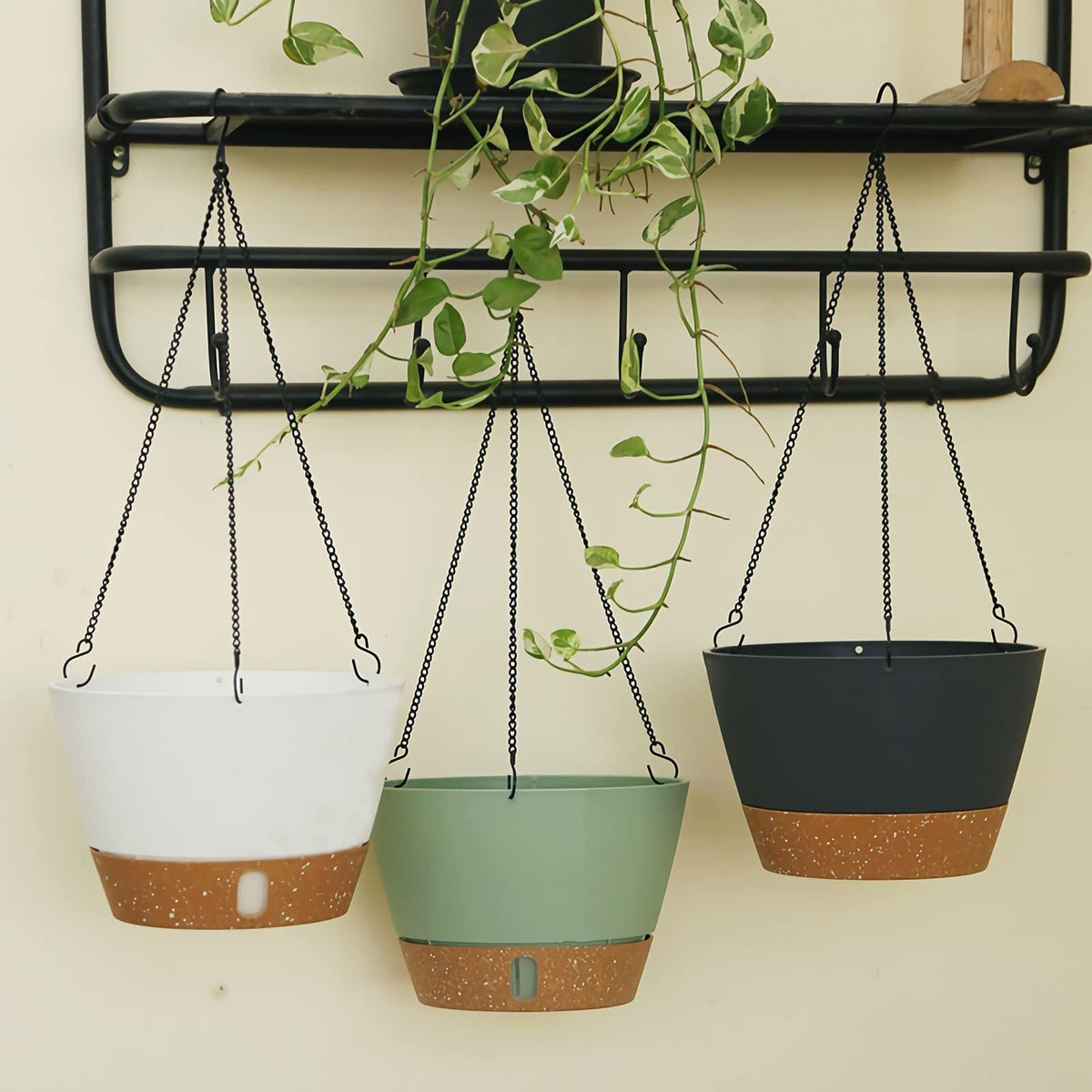 ZMTECH 2-Pack 10-Inch hanging planter quick setup for fast display